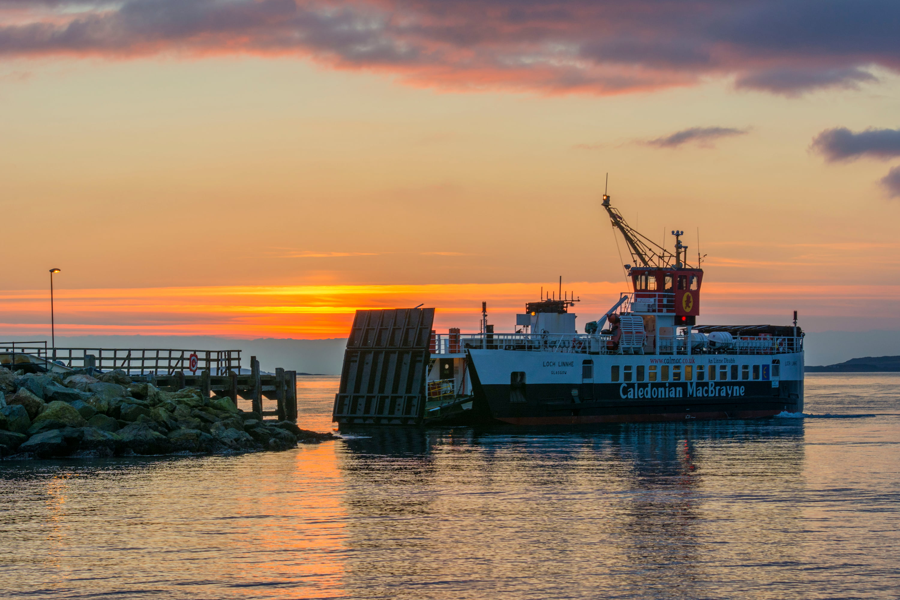 Isle of Gigha ferry at sunset
