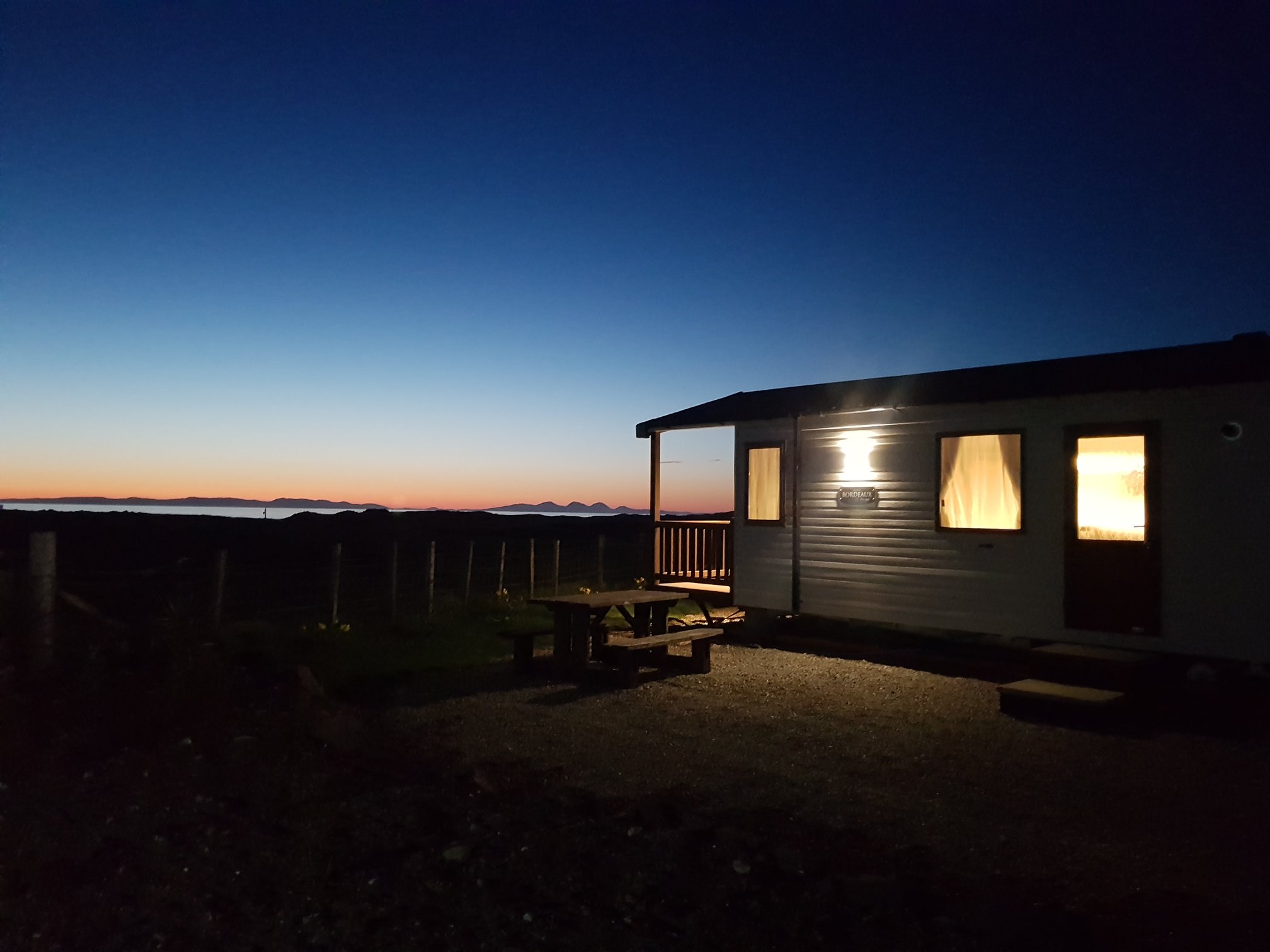 Kintyre sunset at Machrihanish campsite