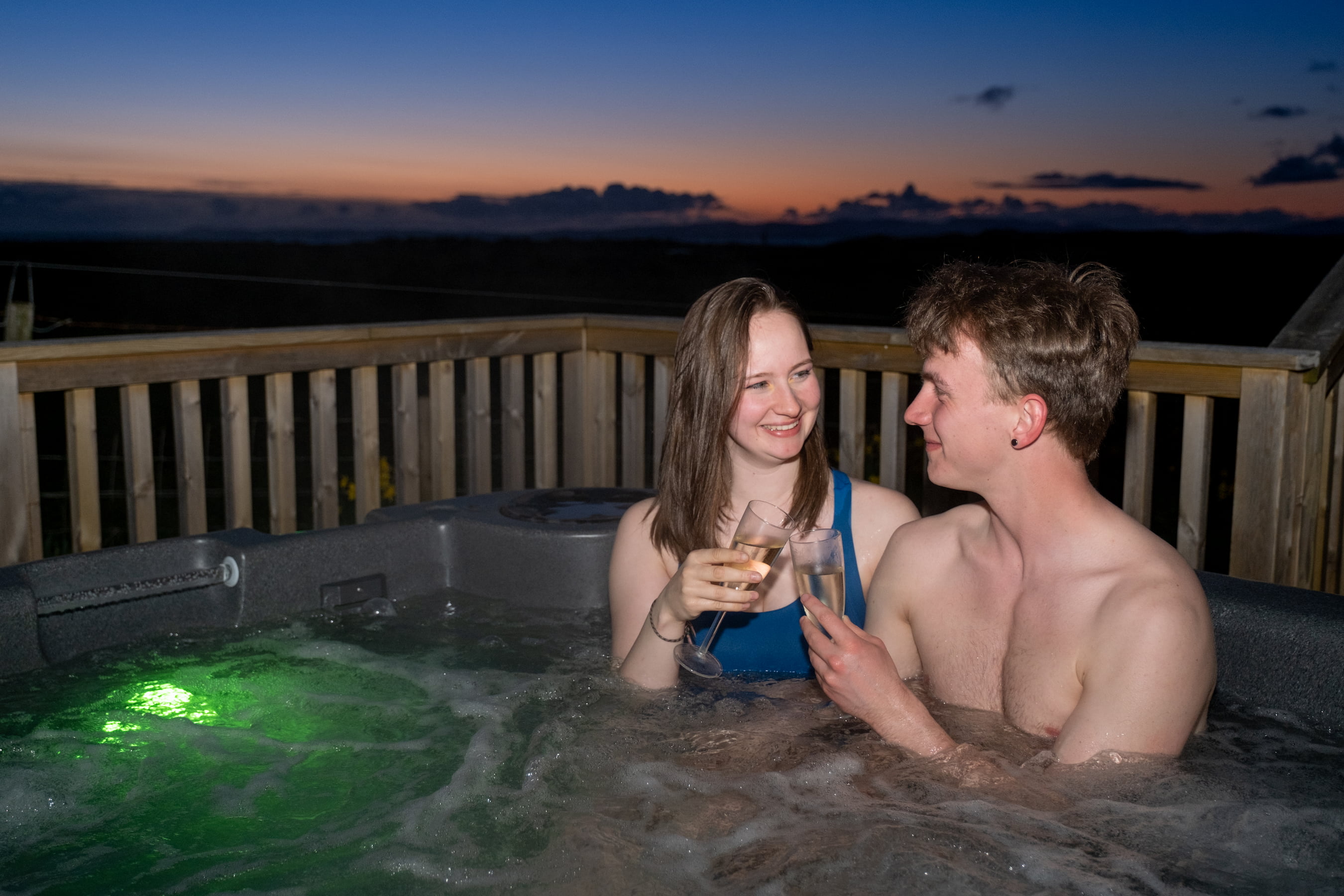 couples hot tub getaway Machrihanish Holiday park