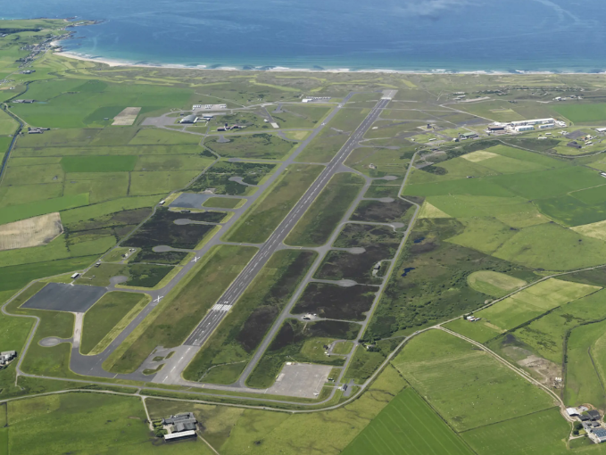 Image of Campbeltown airport and the Machrihanish air base